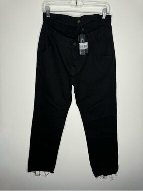 NWT Lioness Nothing But A Dream Black Cropped Straight Leg Jeans Women's US 6